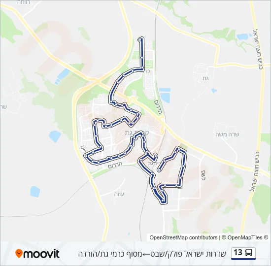 13 Bus Line Map