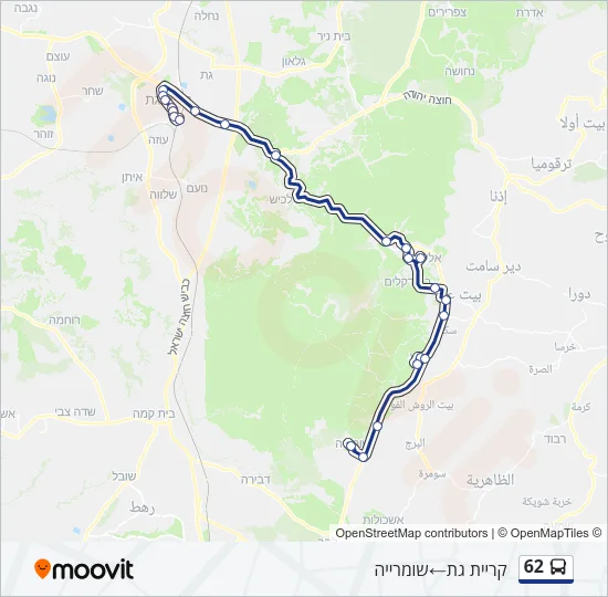 62 Bus Line Map