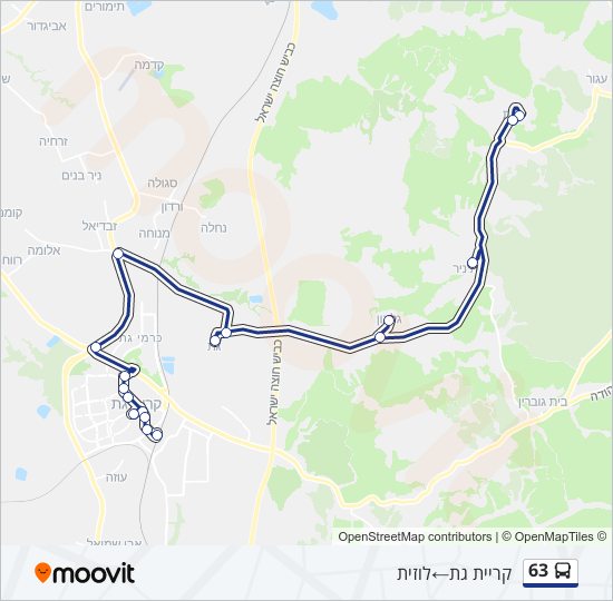 63 bus Line Map