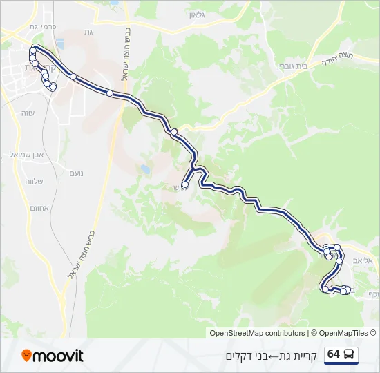 64 Bus Line Map