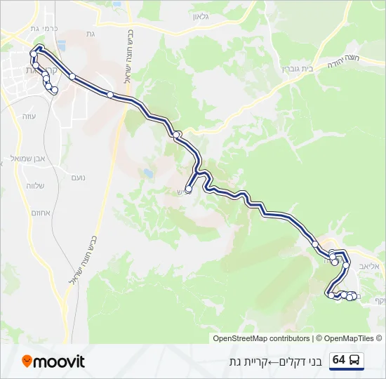 64 Bus Line Map