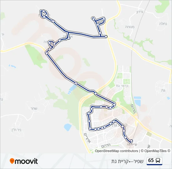 65 Bus Line Map