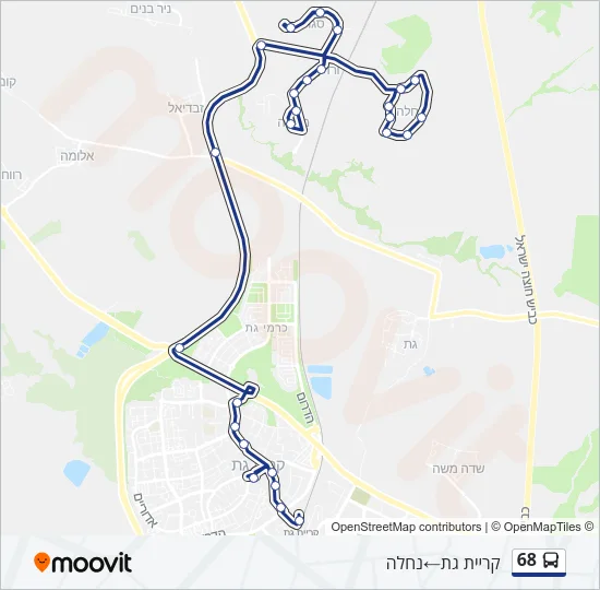 68 Bus Line Map