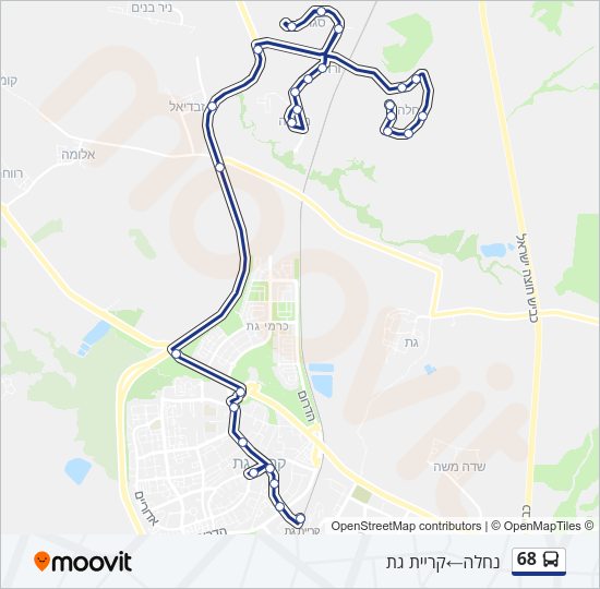 68 Bus Line Map