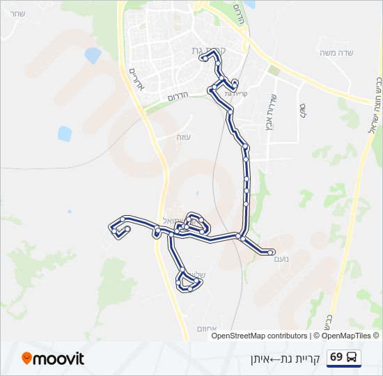 69 bus Line Map