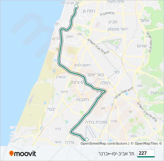 227 bus Line Map