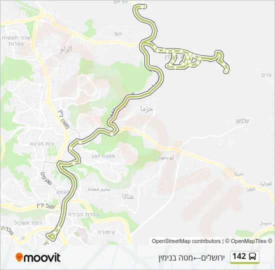 142 Bus Line Map