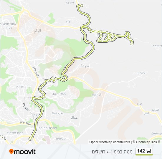 142 bus Line Map