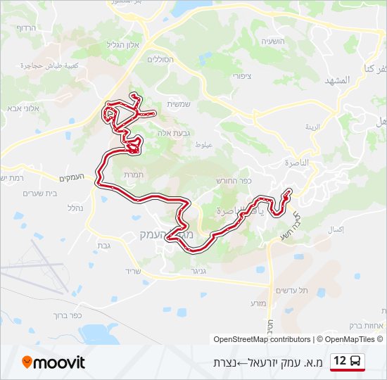 12 Bus Line Map