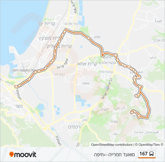 167 Bus Line Map