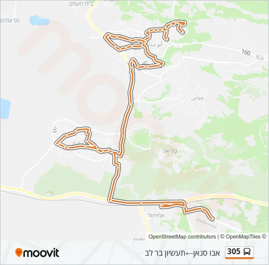 305 Bus Line Map