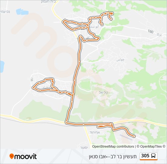 305 bus Line Map