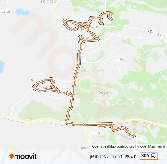305 Bus Line Map