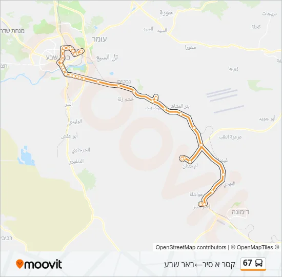 67 Bus Line Map