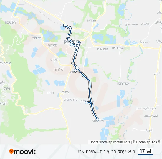 17 Bus Line Map