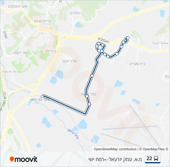 22 Bus Line Map