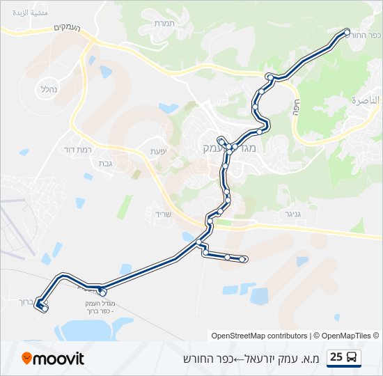 25 bus Line Map