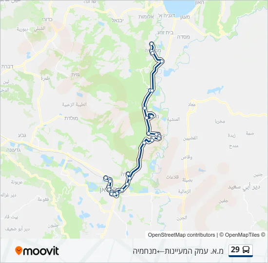 29 Bus Line Map