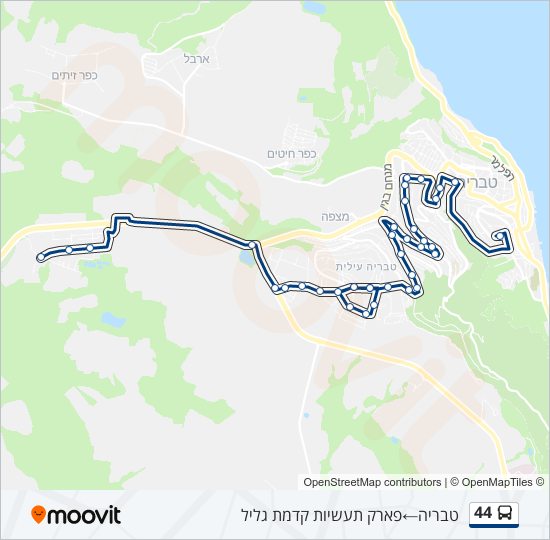 Автобус 44: карта маршрута