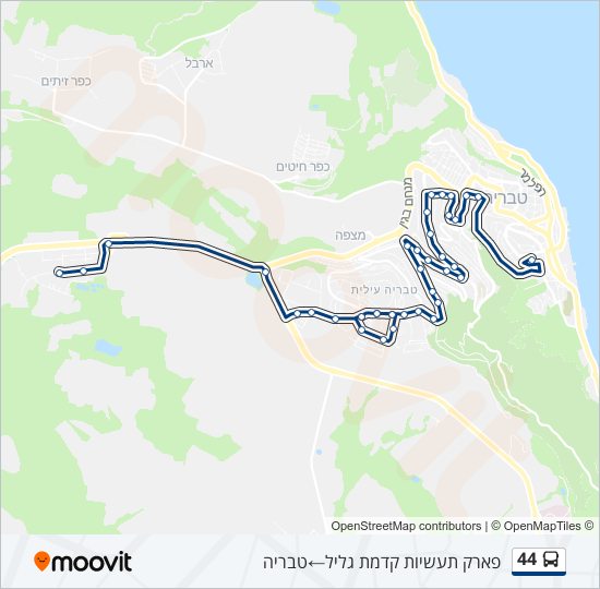 Автобус 44: карта маршрута