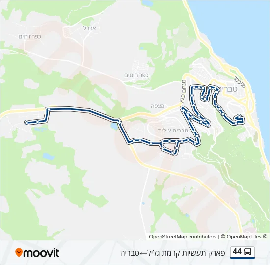44 Bus Line Map
