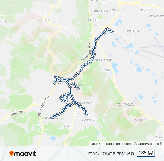 185 Bus Line Map