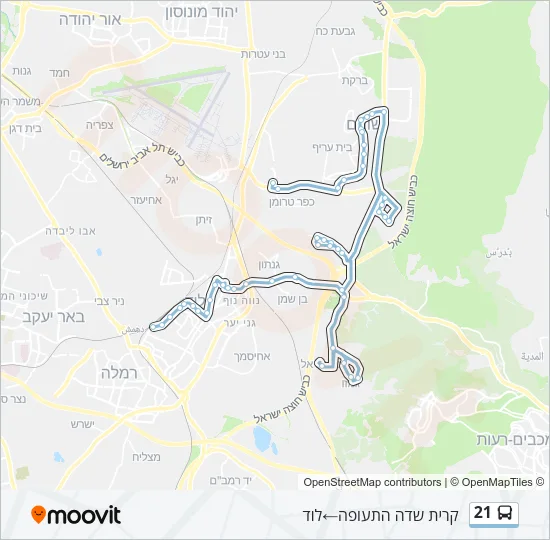 21 Bus Line Map