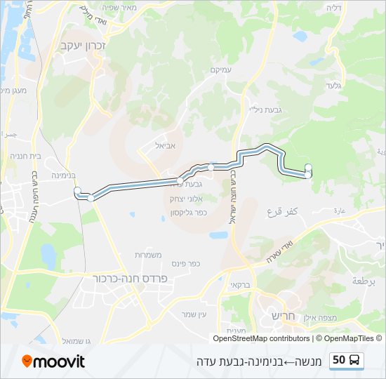 50 bus Line Map