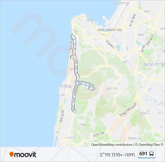 691 Bus Line Map