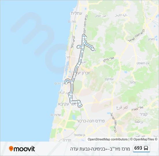 693 Bus Line Map