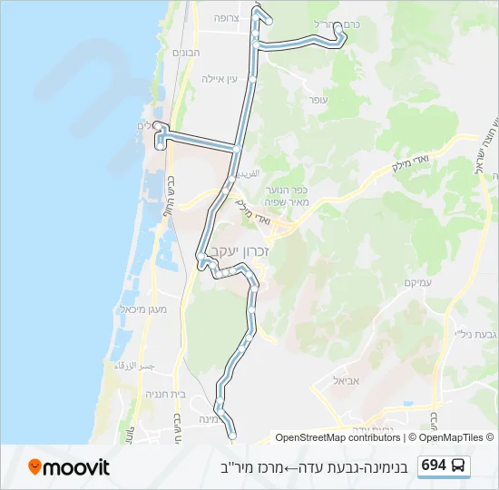 694 Bus Line Map