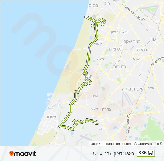 336 Bus Line Map
