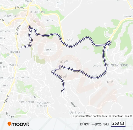 263 Bus Line Map