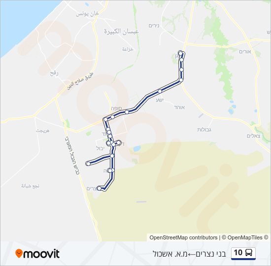 Автобус 10: карта маршрута