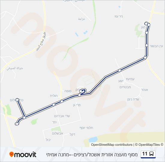 11 Bus Line Map