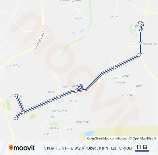 11 Bus Line Map