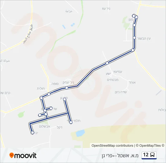 12 Bus Line Map