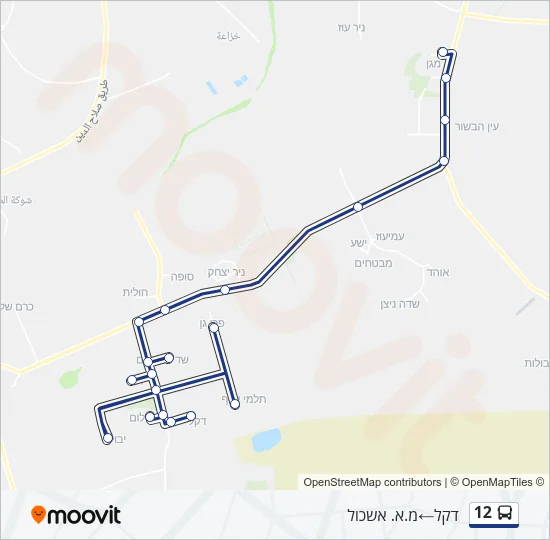 12 Bus Line Map