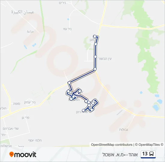 13 Bus Line Map