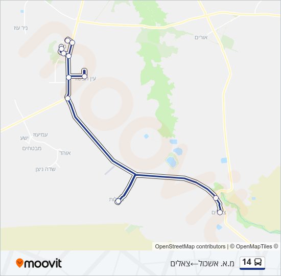 14 Bus Line Map