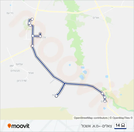 14 Bus Line Map