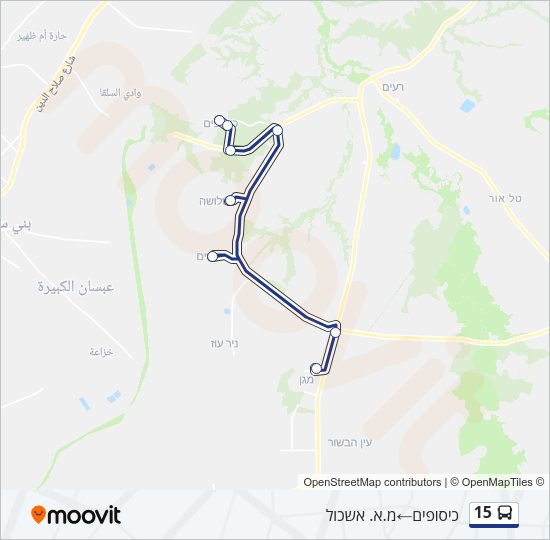 15 Bus Line Map