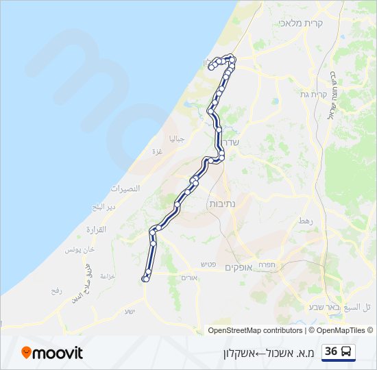 36 bus Line Map