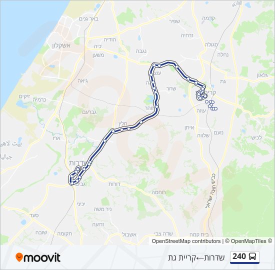 240 bus Line Map