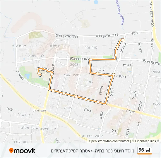 96 Bus Line Map