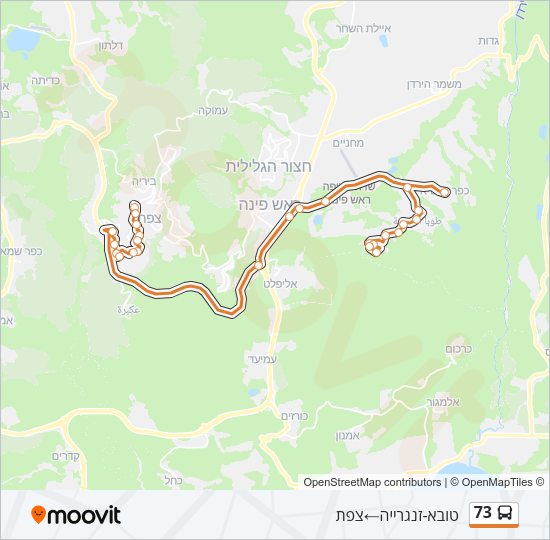 73 Bus Line Map