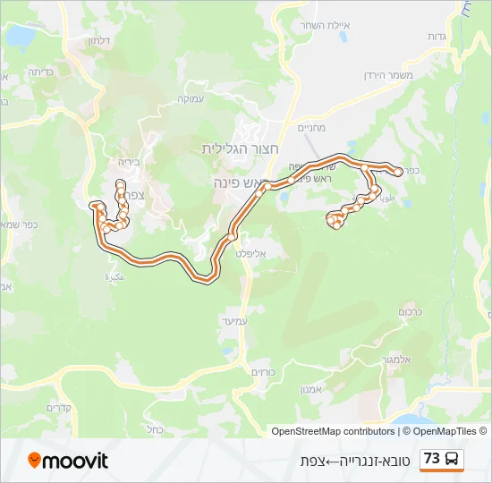 73 Bus Line Map