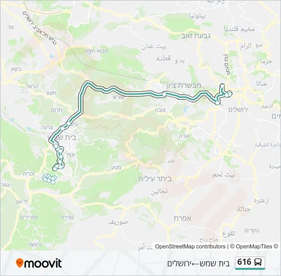 616 Bus Line Map
