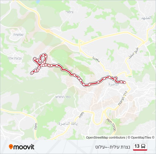 13 Bus Line Map