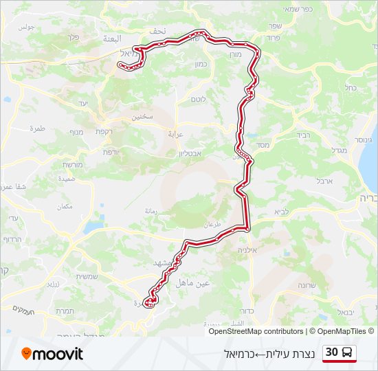30 Bus Line Map